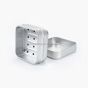 Vente d'usine argent carré en aluminium pot boîte en fer blanc peut pour <span class=keywords><strong>savon</strong></span> <span class=keywords><strong>voyage</strong></span> étain <span class=keywords><strong>porte</strong></span>-<span class=keywords><strong>savon</strong></span> boîte avec couvercle vide pots de <span class=keywords><strong>savon</strong></span> cosmétique - Product Image 1