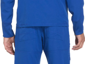 Chaqueta exfoliante de manga larga elástica holgada para hombre con estilo de nuevo diseño para médicos con cierre de cremallera y puños acanalados - Product Image 4