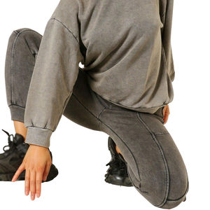 Summer <b>Women</b> Korean Fashion Casual Streetwear Sweatpants Solid Sports Acid Wash Joggers Plush Thick <b>Harem</b> <b>Pants</b> Polyester/Cotton - Product Image 3