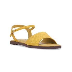 Amarillo Formal FR5181 Sandalias de tacón Moda Punta abierta Tobillo Correa Transpirable PU Plantilla para verano al aire libre - Product Image 2