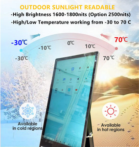 55 inch cảm ứng điện dung màn hình di động ngoài trời hiển thị LCD kỹ thuật số biển cho tiếp thị cho thấy lễ hội không thấm nước - Product Image 3