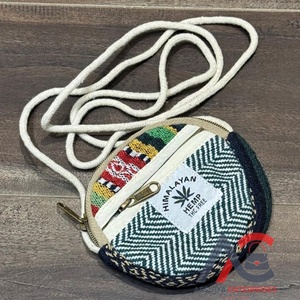 กระเป๋าใส่เหรียญทรงกลมเป็นมิตรต่อสิ่งแวดล้อมพร้อมซิปกระเป๋าสตางค์ทรงกลมขนาดกะทัดรัดทำด้วยมือสำหรับใส่เหรียญกุญแจและสิ่งของขนาดเล็ก - Product Image 1