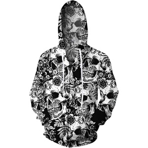 Sweat-shirt à capuche avec impression numérique 3D, vente en gros, décontracté, streetwear, poche, personnalisé, Logo OEM - Product Image 1