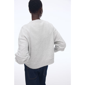 Meilleure vente fabricant bangladais, sweat-shirt à col rond côtelé de couleur unie pour femmes en coton de qualité supérieure OEM/ODM Bangladesh - Product Image 3