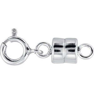 Bracelet à maillons fins en argent sterling 92,5 avec fermoir magnétique et convertisseur de verrouillage à ressort, 1 pièce - Product Image 3