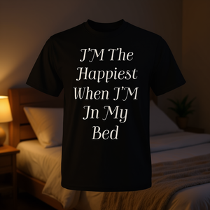 T-shirt unisexe à manches courtes et col rond avec citation sarcastique « Sleeping Pun » et citations positives, idéal pour les activités promotionnelles, sérigraphié - Product Image 3