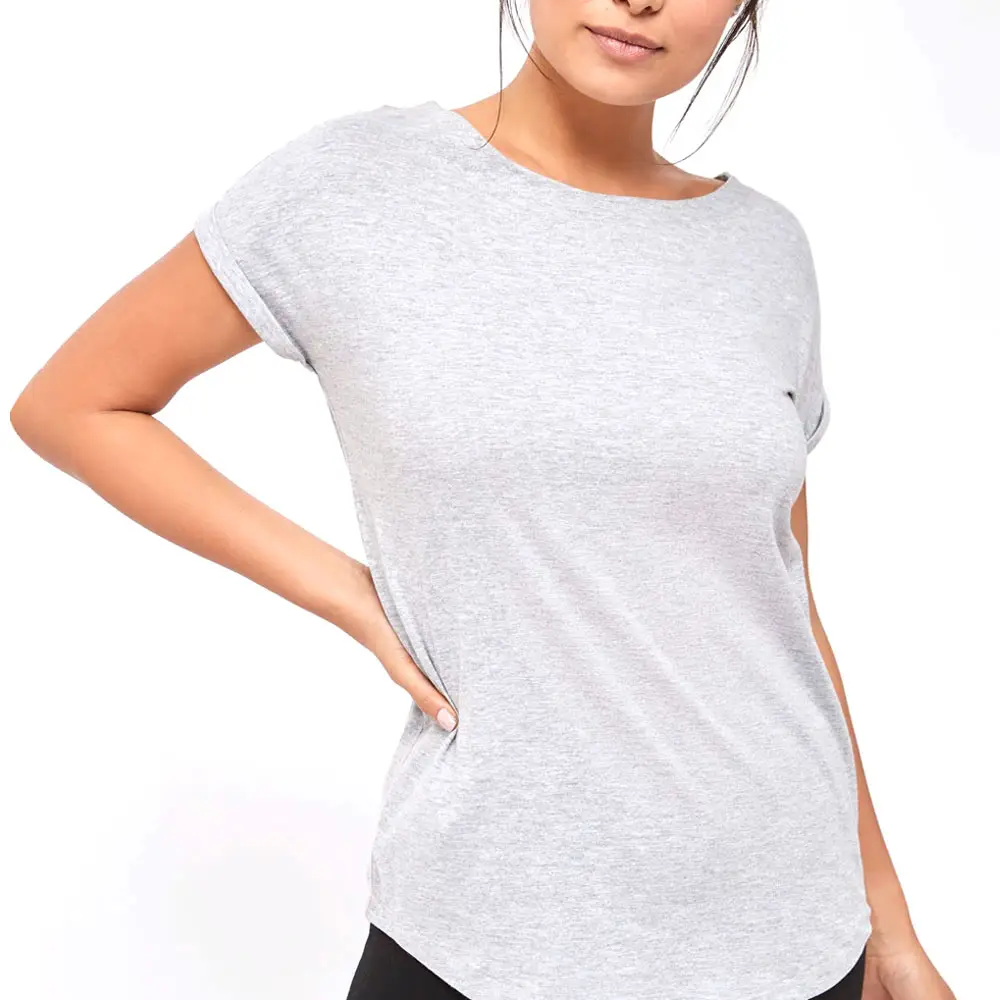Baru kaus wanita bahan berpori kualitas terbaik manufaktur kaus ukuran dan warna kustom modis
