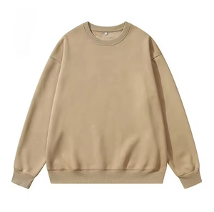 Venta al por mayor de diseño personalizado de manga larga sudadera de los hombres cuello redondo patrón sólido ropa de calle para el invierno fabricado al aire libre - Product Image 4
