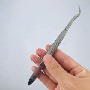 Pinces à épiler Splinter 12 cm courbées, pinces chirurgicales de dissection, pinces à bijoux, instruments chirurgicaux dentelés par SurgiRight - Product Image 4