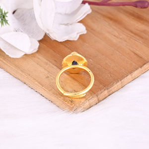 แหวนเงินแท้ 925 แหวนแต่งงาน แหวนหมั้น แหวนครบรอบแต่งงาน ประดับพลอยไคยาไนต์สีน้ำเงิน ตัดเจียระไนอย่างดี ของขวัญเครื่องประดับสำหรับงานปาร์ตี้ - Product Image 3