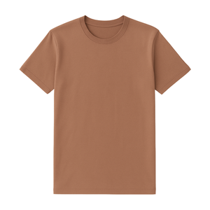 <b>Men</b> <b>Brown</b> 100% Luxury Organic Cotton Crew Neck <b>T</b> <b>Shirt</b> Pre Shrunk Premium Short Sleeve Breathable Fit Tee - Product Image 1