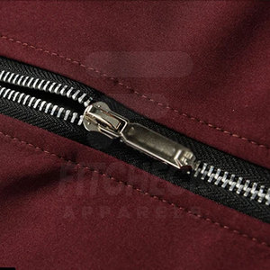 Blouson d'hiver pour homme à fermeture éclair intégrale, couleur unie, avec col montant et logo frontal, respirant, coupe-vent, résistant - Product Image 6