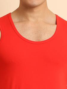 Chaleco elástico rojo para hombre, camiseta interior transpirable ajustada y cómoda para el día a día - Product Image 4