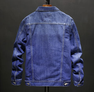 Veste en jean slim décontractée d'automne de haute qualité, vestes grande taille pour hommes - Product Image 3