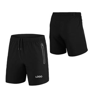 2024 High Street Style hommes Shorts de course 100% coton Gym Fitness vêtements de sport musculation entraînement musculaire en gros teint uni - Product Image 3
