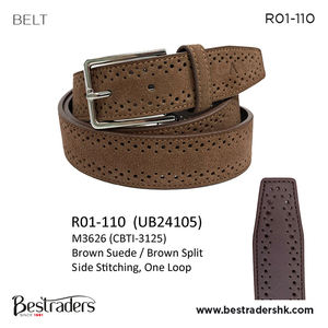 เข็มขัดหนังนิ่มสำหรับผู้ชายดีไซน์หรูหัวเข็มขัดอัลลอยหนังแท้กว้าง3.5ซม. เอว85-110ซม. - Product Image 2