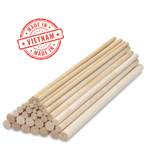 Varilla Redonda de Madera Maciza para Carpintería de Muebles, Varilla de Madera para Proyectos de Manualidades, Duradera - Product Image 2