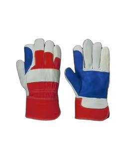Guantes de Trabajo de Cuero Vacuno de Primera Calidad, con Palma Reforzada, Protección para Manos, Puño Reforzado con Goma, Certificación CE - Product Image 3