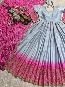 Hot Selling New Fashionable Designer Anarkali Dress for Women Full Sleeve <b>Beautiful</b> Georgette Indian Pakistani Party Cotton - Product Image 2