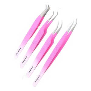 Pince à cils pointue pince à cils en acier inoxydable personnalisée de qualité supérieure outil de beauté de précision pour l'extension de cils - Product Image 1