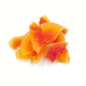 Закуска, сладкие и кислые сухофрукты оптом, мягкая сушеная красная папайя в ломтиках, срок годности 2 года от 99 г