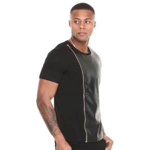 Camisetas de alta calidad para hombre, colección de cuero de último diseño, camisetas de cuero transpirables e impermeables OEM - Product Image 6