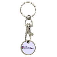 Logo personnalisé caddie puce imprimé chariot jeton pièce porte-clés