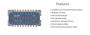 Amplificateur multiswitch satellite Telra 10 en 1, 30 dB, TA-1030, métal, garantie 2 ans - Product Image 4