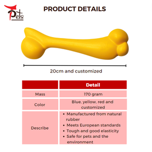 OEM Fabricante de hueso de caucho natural agresivo masticador perro juguete pequeño tamaño muestra gratis de Vietnam - Product Image 5