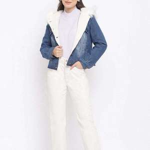 Ventes en gros de vestes en jean pour femmes confortables et usées, vestes en jean à manches longues et courtes personnalisées OEM pour femmes 2026 - Product Image 5