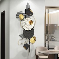 Décoration murale géométrique en fer forgé, style minimaliste abstrait, à suspendre pour chambre et salon – Idée cadeau idéale pour baptême et Diwali