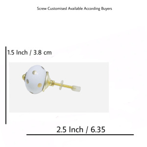 Industrial Polka Gold Dotted White Ceramic Knobs for <b>Wardrobe</b> Kitchen Dresser Bedroom Living Room Drawer Cabinet Handle Pulls - Product Image 3