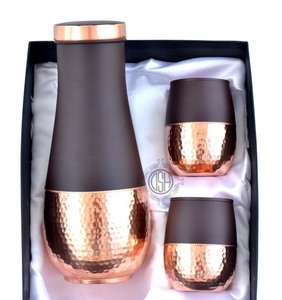 Venta caliente 100% Jarra de agua de diseño deportivo de cobre puro Tamaño personalizado 500ml Capacidad Vasos directos - Product Image 5