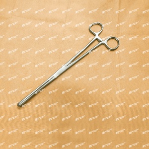 Instrumentos quirúrgicos generales de acero inoxidable de 24cm con certificación ISO, fórceps de sujeción de esponja Rampley, Manual médico ginecológico - Product Image 4