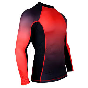 best Slim Fit <b>Sun</b> Long Sleeve Boys Adult Rash Guard Vest Custom Printed Sports top quality fashion <b>Protection</b> <b>Clothing</b> - Product Image 3