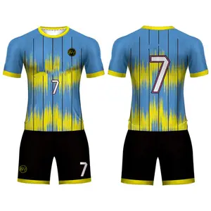 2023新款男子足球球衣定制套装快干升华面料足球服专业3D足球服
