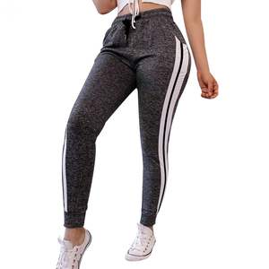 Pantalons de sport amples pour femmes de haute qualité, taille haute personnalisée, en molleton, taille élastique, légers, respirants, jambes droites - Product Image 4