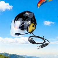 Casque Pilote et Casque Hélicoptère, Micro Casque Anti-Bruit Filaire Étanche Professionnel pour l'AVIATION
