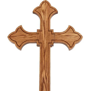 Cruz de madera Natural Premium elegante colgante de pared arte religioso de madera decorativo religioso decoración del hogar decoraciones de Navidad caliente - Product Image 1
