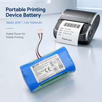 Paquete de Baterías Recargables 18650 7.4V 1500mAh para Mini Impresora Fotográfica Portátil, Iones de Litio, Suministro Directo de Fábrica OEM al por Mayor