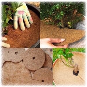 Coco Coir Tree Disc <b>Plant</b> <b>Covers</b> Tree Weed Barrier Ring for Indoor Outdoor <b>Plants</b> - Product Image 2