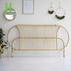 Lit mural en rotin de haute qualité, meubles de chambre à coucher, taille personnalisable, design moderne du milieu du siècle, durable, assemblé - Product Image 4