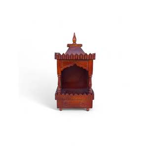 Handcrafted Wooden Mandir for <b>Home</b> Beautiful Wood Wall Sign for <b>Home</b> Decor - Product Image 1