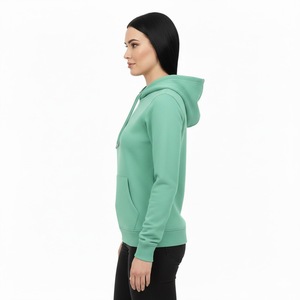 Sudadera con Capucha Verde Cian para Impresión Personalizada, Calidad Premium, Corte Ajustado, Sudadera para Mujer, Estilo Athleisure, Tejido de Alta Densidad - Product Image 3