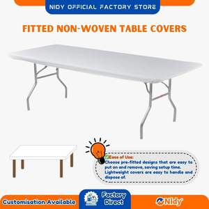 NIDY Protecteur de table jetable non tissé à ajustement rapide Couverture rectangulaire hygiénique pour les pique-niques en plein air Home Beauty Personal Care - Product Image 4