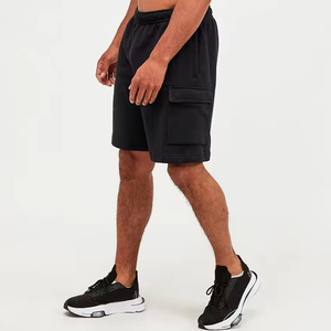 Short de survêtement pour homme Style High Street, couleur unie, teint uni, élastique, taille moyenne, coupe confortable, longueur au genou, nouveau Streetwear haut - Product Image 2