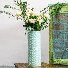 แจกันใส่ดอกไม้ประดับมุกฝังกระถางต้นไม้ทำจากเรซินสำหรับตกแต่งบ้านแจกันดอกไม้จากเทียม - Product Image 3