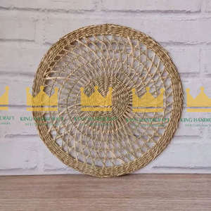 Vietnam fait à la main bambou rotin tissé plateau poignées plateau de cuisine écologique pour la maison hôtel Restaurant utiliser tapis tampons en gros - Product Image 1