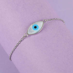 สร้อยข้อมือ CLARA Marquise Evil Eye ประดับด้วยเงินแท้ 925 สร้อยข้อมือเสน่ห์อันงดงาม - Product Image 2