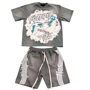 Conjunto de camiseta y pantalón corto superventas hecho a medida para hombre, servicio OEM, conjuntos de hombre de talla grande High Street de Pakistán - Product Image 3